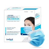 Leeford 3 Ply Disposable Face Mask | Surgical & Medical Grade | High Filtration >95% Bfe | Easy Breathing & Hypoallergenic | Nos