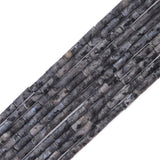BEADIA Natural Black Spectrolite Tube Beads Cylinder 4x13mm 38cm/Strand Stone Beads for Jewelry Making