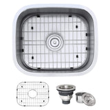 Ruvati 21-inch RVM4131 Undermount Kitchen Sink - 16 Gauge Stainless Steel Kitchen Sink Single Bowl with Brushed Finish hides scr