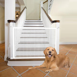 Cupount Mesh Baby & Dog Gate - Fits Openings Up to 36'' Wide, 30'' Tall - Indoor Safety Pet Gate for Stairs & Doorways (White, 3