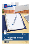 Avery AZ Dividers, 12Tab Set, 81/2 x 51/2, 1 Binder Divider Set (11313)