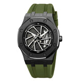 Tick Tryst Stylish Gyro Sports Analogue Men'S Wrist Watch With 360 Degree Rotating Dial (Green, Silicone)