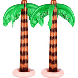 TecUnite 2 Pack Inflatable Palm Trees 35 Inch Jumbo Coconut Trees Beach Backdrop Favor for Summer Beach Hawaiian Tropical Birthd