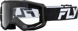 Fly Racing 2024 Youth Focus Goggle Black/White With Clear Lens; 37-51152Y