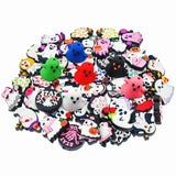 Papacharms 50pcs Different Halloween Focal Beads for Pens Silicone Spooky Focal Beads for DIY Pens,Necklace, Keychains & Bracele