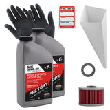 Factory Racing Parts Full Synthetic Oil Change Kit compatible with Kawasaki KLX250S, KLX230, KLX230R, KLX250S, KLX250H, KLX250S,