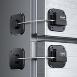WILNIRY 2 Pack Refrigerator Door Lock with Code for Kids and Toddlers, Child Proof Fridge Door Lock Combination Lock for Kitchen