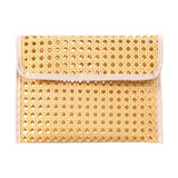 Snappsy Rattan Clutch Purse Fashion Versatile Summer Shoulder Bag For Holiday Picnic White