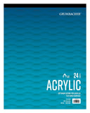 Grumbacher 11 x 14 Acrylic TapeBound Paper Pad, 140 lb. / 300 GSM, 24 White Sheets/Pad, 1 Each (460801314)