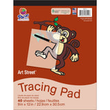 Pacon Art Street Drawing Paper Pad, 9 x 12, White, 40 Sheets