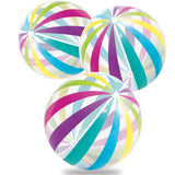LINE42 Big Beach Ball Set for Summer, Rainbow Beach Balls for Swimming at The Pool or Beach, Set of 3, Three Jumbo Giant 42 Inch