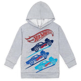 Hot Wheels Big Boys Fleece Pullover Hoodie Heather Grey 1820