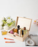 Xhqsulsclac 8 PCS Unfinished Wooden Box,6.6X5.1X3.1 in Small Keepsake Box Jewelry Storage Handmade DIY Wooden Boxes Hinged Cover