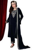 Libas Women'S Velvet Kurta Set (48786O_Blue_L)