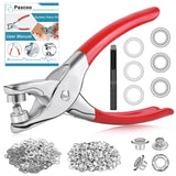 803Pcs Grommet Tool Kit 6mm 1/4 Inch(Inside Hole Size) Eyelet Kit with 400Pcs Eyelets Grommets, 400Pcs Washers and Grommet Eyele