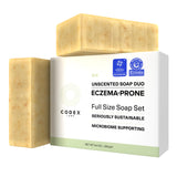 Codex Labs Eczema Soap for Kids & Adults - 2-Pack Unscented Eczema Hand Soap Bars with Shea Butter, Olive Oil & Calendula - Micr