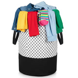GLUN Foldable Hanging Bag, Round Shape Pack of 1 Polka Dot Printed Laundry Bag, Water Repellent, Lightweight & Durable Laundry B