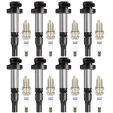 ECCPP UF519 8 ignition coils with 8 iridium Spark Plugs for Jaguar S-Type Super V8 Vanden Plas XF XJ8 XJR XK XK8 XKR Range for R