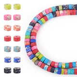 FASHEWELRY 155pcs Colorful Gemstone Stone Beads 4-4.5mm Imperial Jasper Turquoise Flat Round Gem Crystal Heishi Beads for Bracel