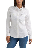 Wrangler Western Womens Retro ButtonDown Shirt, White