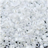 DB201 Miyuki Delica Seed Beads, Size 11/0, White Pearl Ceylon, Bulk Pack, 50 Grams