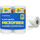 Reusable Paper Towels, Washable Microfiber Cleaning Cloth, 90 Pack/2 Rolls