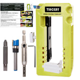 TIHCXNY (Green Door Hinge Mounting Template Kit for 3 to 5 Hinge 90 Degree Positioning Supports 1/4 and 5/8 Door thicknesses Mor