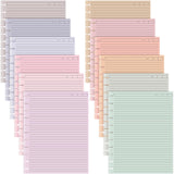 PerKoop 12 Pack 480 Sheets Colored Discbound Refill Paper, Soft Color