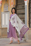 Gosriki Women'S Cotton Blend Straight Printed Kurta With Pant & Dupatta (Blockbuster Multi-Nw-Gs_M_Multi_Medium) Multicolour,Multicolour,,B0CQPJ3VRD