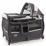 BABY JOY 4 in 1 Pack and Play, Portable Baby Playard with Bassinet & Flip-away Changing Table, Canopy, Infant Bassinet Activity