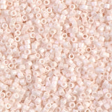 Miyuki Delica Seed Beads - Size 11/0 (1.6 mm), DB1520, Matte Opaque Bisque White AB, 7.2 g, Approx. 1440 Beads, Made in Japan