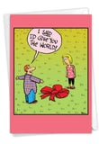 NobleWorks - Funny Anniversary Card with Envelope - Cartoon Marriage Humor, Spouse Notecard for Anniversary - World Gift C3256AN