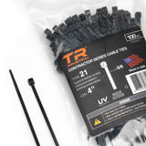 TR Industrial Contractor Series UV Cable Ties (100Piece), 4, Type 21, Made in USA