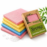 Elmakiren Natural Cellulose Kitchen Sponges 6 Pack EcoFriendly Biodegradable Super Absorbent ScratchFree Dish Sponges for Kitc