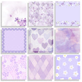 9 Pads Purple Sticky Notes Set, Cute Self-Stick Notepads, Super Adhesive Memo Pads Note Card, Office Decor Gifts, Desk Accessori