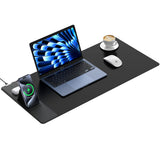 TopMade Mouse Pad with 15W Wireless Charging & Phone Holder, 31.5 x 15.75 XXL Large Desk Pad, Gaming Computer Keyboard Pad, Wate