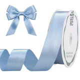 woric Dusty Blue Satin Ribbon 1 Inch 50 Yards Light Baby Blue Ribbon for Gift Wrapping Bows Holiday Decor Sewing Corset Lacing H