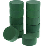 Maitys 12 Pieces Round Floral Foam Wet Green Flower Foam DIY Flower Arrangement Kit for Aisle Wedding Party Decoration(2.95 x 2.