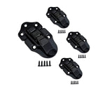 QCAA Toggle Hasp Latch for Small Metal Box, 38mm x 70mm, Black, Made in Taiwan, 4 Pack