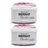 Bernat Blanket Perfect Phasing Fuchsia Cake Yarn - 2 Pack of 10.56oz/299.37g - 100% Polyester - #6 Super Bulky - 220 Yards for K