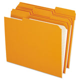 Pendaflex R15213ORA Reinforced Top Tab File Folders, 1/3 Cut, Letter, Orange, 100/Box