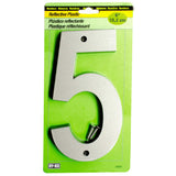 HyKo Products 30805 6 In Reflective Plastic Number 5