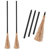 Harrycle 2 Pcs Halloween Witch Broom 52inch Plastic Detachable Witch Broom