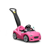 Step2 Whisper Ride Cruiser Kids Push Car Ride On Toy Stroller Substitute Includes Seat Belt & Horn Made Of Durable Plastic Max Weight 50 Lbs. For Toddlers 1.5-4 Years Old Pink -Like New