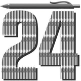 JIMMIDDA Gel Pens Black 0.7mm - 24 Pack Retractable Quick-Drying for Journaling
