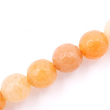 Malahill Faceted Gemstone Beads for Jewelry Making, Sold per Bag 5 Strands Inside (Orange Aventurine, 6mm)