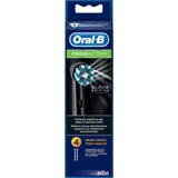 Oral-B Genuine CrossAction Replacement Black Toothbrush Heads, Refills for Electric Toothbrush, Angled Bristles for up to 100 Pe