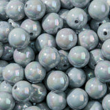 BERMRO 16mm Acrylic Bead 100pcs AB Gray Color Acrylic Focal Bead Chunk Bubblegum Beads for DIY Crafting Necklace Bracelet Jewelr