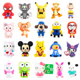 LIBUHUIGA 20Pcs 3D Silicone Focal Beads for Pens, Cartoon Cute Character Focal Beads for Keychains Making DIY Bracele Jewelry Ma