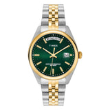 Timex Legacy Analog Watch For Women With Green Round Dial & Multicolor Stainless Steel Bracelet Band Water Resistant Women'S Wri